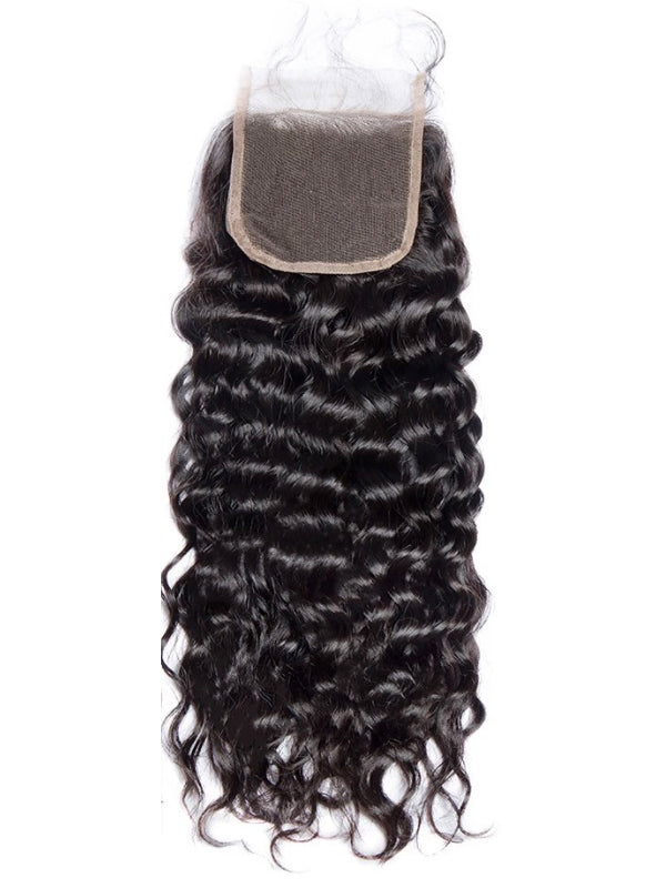 Water Wave Closure - 4x4 Lace Virgin Free part Closures